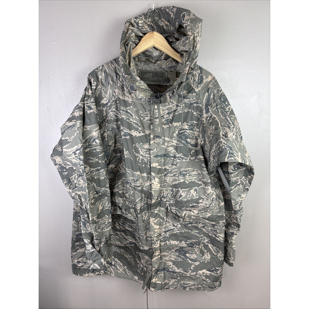 Digital‎ Camo Rain Jacket Full Zip Size 28 Small Parka Military Camping Gorpcore
